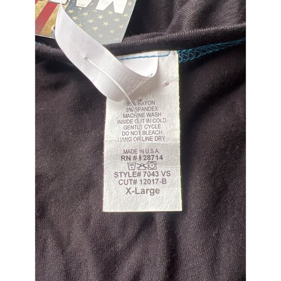 Liberty Wear Womens Graphic Tee Freedom Rock Tour USA Black XL Rayon Blend - Picture 5 of 5